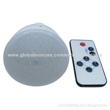 Warm White Rechargeable Emergency LED Bulb with Remote Controller, 4W PowerNew